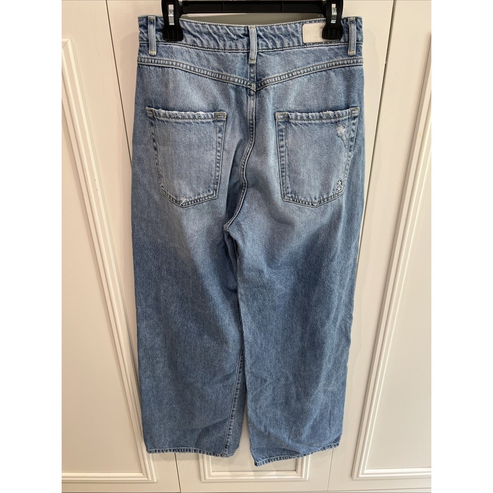 Icon Denim Los Angeles Poppy Wide Leg Jeans Distressed Skater Baggy - Picture 5 of 10